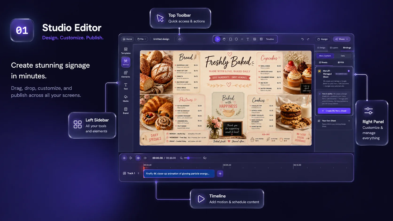 MenuPi Studio editor